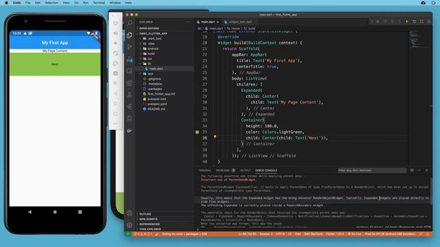 Learning Flutter, Part 19, Layout Widgets-Bounded vs Unbounded Widgets смотреть онлайн