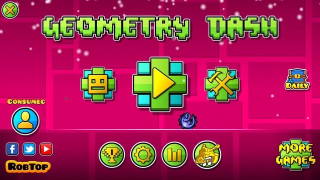 Geometry Dash | Snow in the main menu! смотреть онлайн