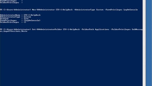 PowerShell : XenApp 6 Administrative Commands смотреть онлайн