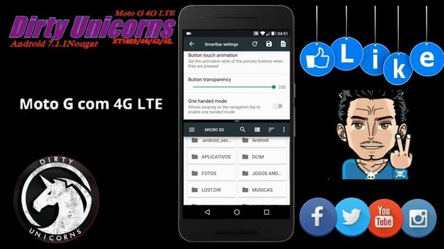ROM Dirty Unicorns {Android 7.1.1 Nougat} Moto G1 4G LTE XT1039/40/45. смотреть онлайн