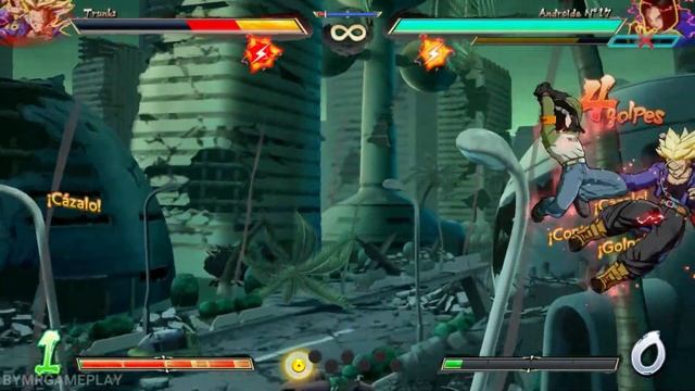 Dragon Ball Fighterz Trunks vs Androide 17 & 18 смотреть онлайн