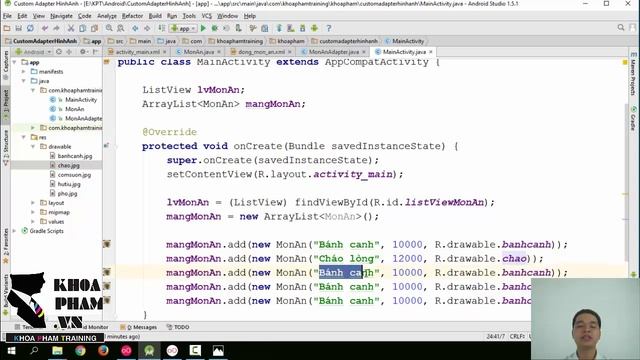 Lập trình Android: Listview Custom Adapter với hình ảnh - Phần 3 смотреть онлайн