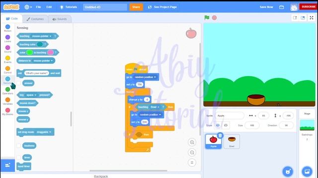 cara membuat game menangkap apel menggunakan scratch смотреть онлайн