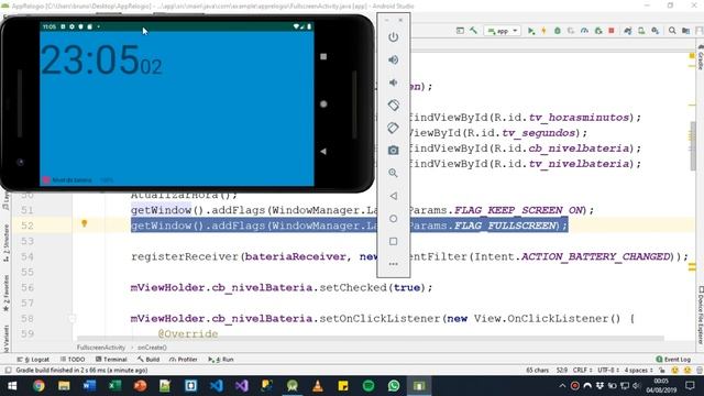 Android Studio 3.4.1 - App Relógio #09 - FullScreen total #28 смотреть онлайн