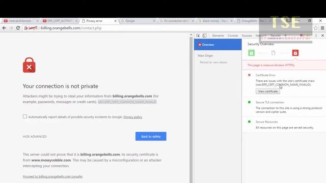 Fix ERR_CERT_COMMON_NAME_INVALID Your connection is not private in Chrome смотреть онлайн