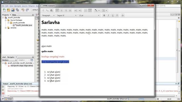 JavaFX da FGI yasash 063 HTMLEditor yasash смотреть онлайн