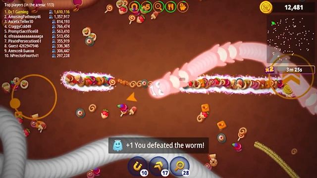 Worms Zone.io🔥 | Gain 600,000 Weight in 3 Minutes | Gameplay Walkthrough | 🍫 Chocolate Day смотреть онлайн