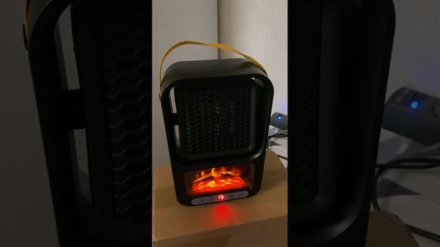 Тепловентилятор обогреватель для дома / Мини обогреватель электрический с эффектом пламени. смотреть онлайн
