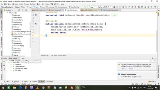 ربط وتفعيل قائمة الاوبشنز create and work with options menu في اندرويد ستديو смотреть онлайн
