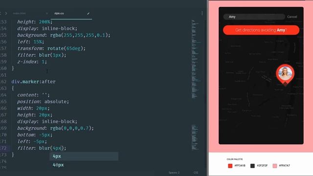 Mobile App UI Design Tutorial - Location Tracker | HTML CSS Speed Coding with Source Code смотреть онлайн
