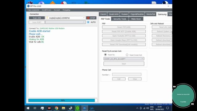 Samsung A10 SM-A105F Reset Frp By DFT Pro смотреть онлайн