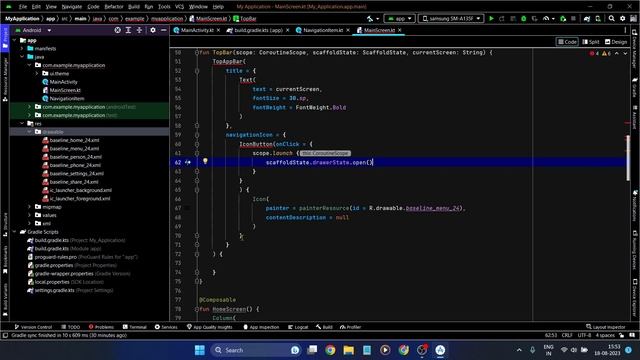 Navigation Drawer In Android Studio Jetpack Compose | Navigation Drawer Jetpack Compose | #2 смотреть онлайн