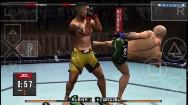 Burns 🆚 McGregor at 170" | PPSSPP UFC 5 MOD FIGHT SIMULATION ON ANDROID