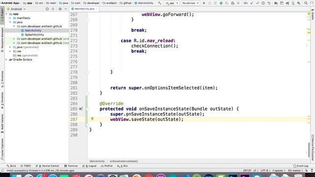 How to Convert Website into Android App Part 10 | Save Sate of WebView When Rotating Mobile смотреть онлайн