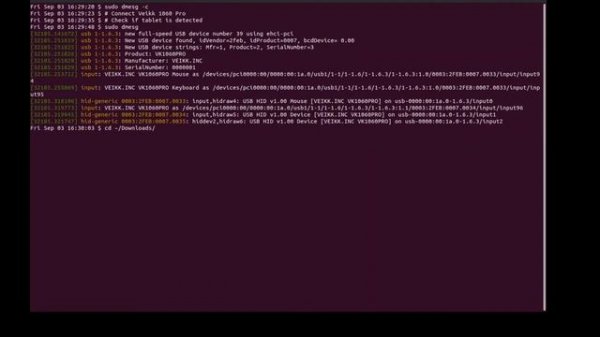 Drawing Tablet - VEIKK 1060PRO - Linux Driver and Application Installation