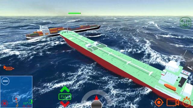 Terrifying storm, cargo ship VS huge waves - ship handling simulator смотреть онлайн