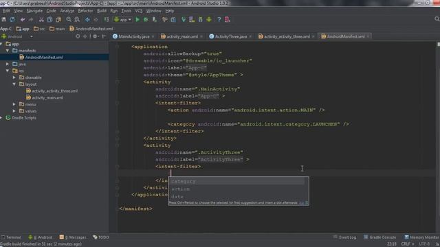49 Intent Filter Collision Android Studio Tutorial смотреть онлайн