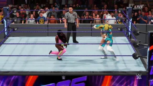 (REQUEST) WWE NAOMI IN SEXY PINK LEOTARD VS RAINBOW MIKA ( 2 out of 3 falls ) смотреть онлайн