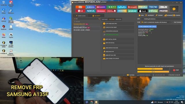 REMOVE FRP SAMSUNG A13 (A135F) VIA UNLOCKTOOL смотреть онлайн