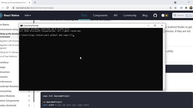 React Native Setting up Enviroment смотреть онлайн