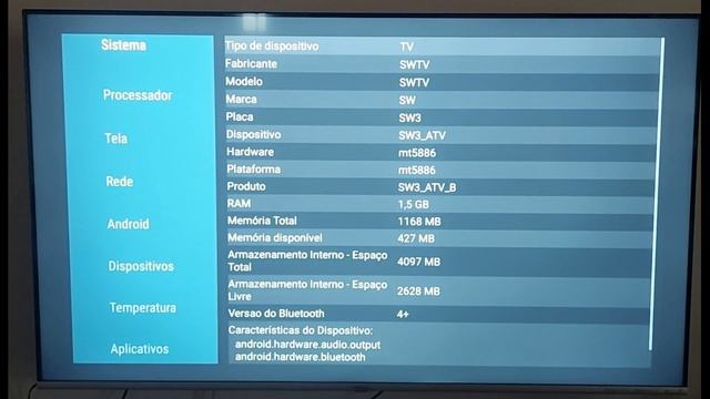 SMART TV PHILCO PTV55Q20AGBLS ESPECIFICAÇÕES PROCESSADOR, RAM, MEMÓRIA INTERNA, ETC.. COM AIDA64 смотреть онлайн