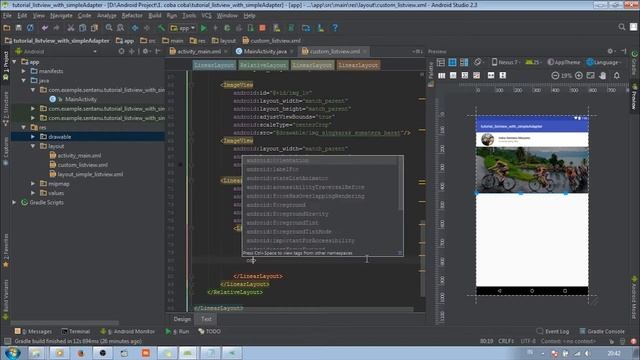 Tutorial Android Studio #5 1 membuat listview simple adapter lanjutan смотреть онлайн
