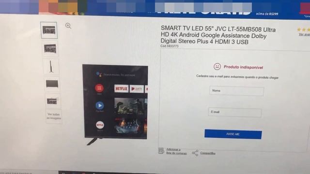 COMPRAMOS a SMART TV JVC LT 55MB508 POR R$1.899,00 - PARTE 01 смотреть онлайн