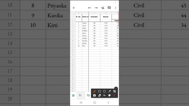 Google Sheets T6 | Sorting data in Rows & Columns | Android | Mobile| Tutorial | Hindi смотреть онлайн