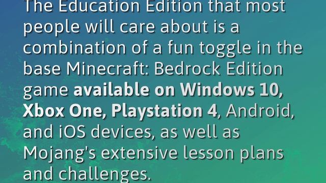 Is Minecraft: Education Edition on ps4? смотреть онлайн