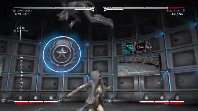 Mortal Kombat X - Dvorah basic launcher combo and various enders (SWARM QUEEN) смотреть онлайн