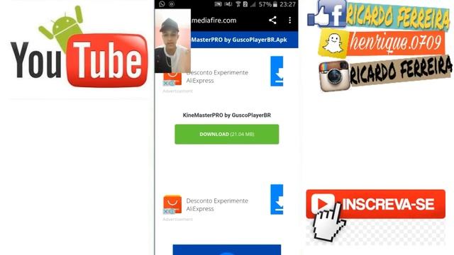 Como instalar o kinemaster pro de graça no seu android смотреть онлайн