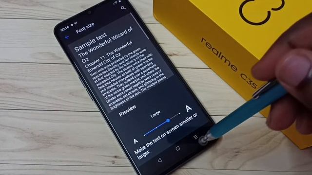 How To Change Font Size In Realme C35