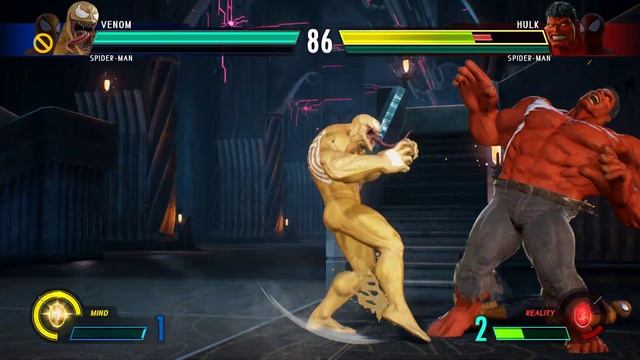 Yellow Spider Man & Yellow Venom VS Red Hulk & Spider Man (Hardest Ai) - Marvel vs Capcom Infinite смотреть онлайн