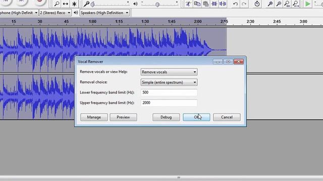 How to remove vocals from a song using audacity v 2.1.2 смотреть онлайн