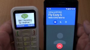 Incoming call & Outgoing call at the Same Time   Fly Ezzy 5+Samsung S2 Android 7