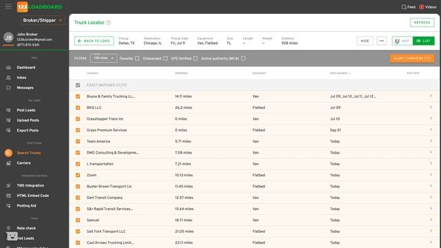 Manage your carriers better. Find the best truckers to haul your freight on 123Loadboard. смотреть онлайн