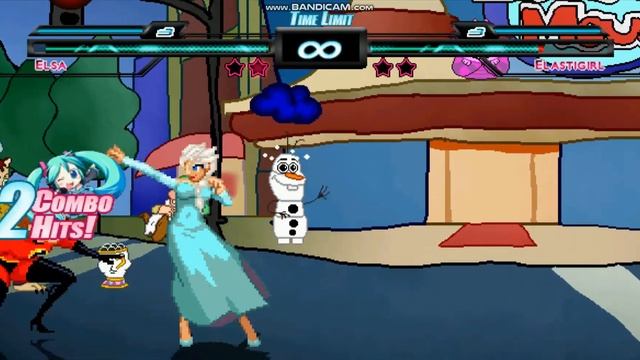 Mugen: Elsa vs Elastigirl (Disney Battle!) смотреть онлайн