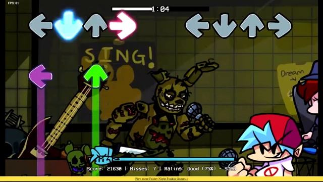 FNF vs FNAF 3 / five nights at Freddy's Friday night funkin mod смотреть онлайн