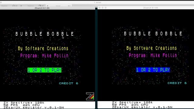 ZEsarUX - online synchronization of two emulator instances смотреть онлайн
