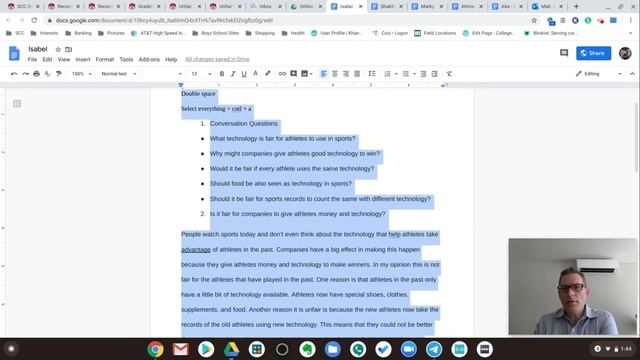 Googledoc: double-space, 12 pt. font, and TNR смотреть онлайн
