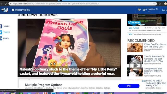 Maleah Davis Funeral Program Brittany Bowens Was There смотреть онлайн