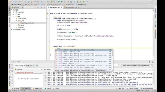 Android Studio Tutorials In 2 Minutes - 10 - Methods смотреть онлайн