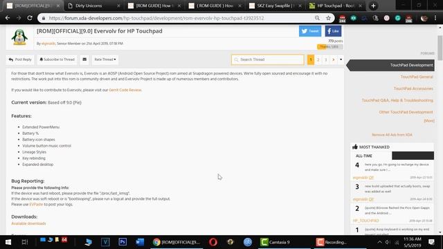 Android 9.0 Pie on the HP TouchPad смотреть онлайн