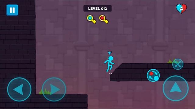 ❤️Red And 💙Blue Stickman - Gameplay #1 Level 1-20 (Android)