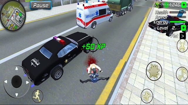 Black Hole Ninja Rope Hero Mafia Gangster killing city # - Android Gameplay смотреть онлайн
