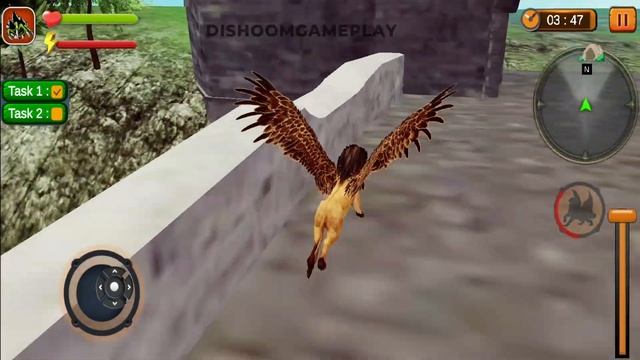 Angry Flying Lion Simulator 2021 Android Gameplay #5 Lion Vs Tiger Horse Hyena Dishoomgameplay смотреть онлайн