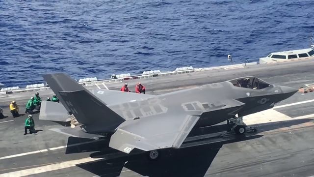 F-35C First Integrated Carrier Ops Aboard USS Lincoln смотреть онлайн