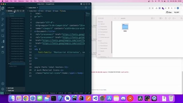 Google Fonts LOKAL einbinden MIT Material Icons | HTML/CSS смотреть онлайн