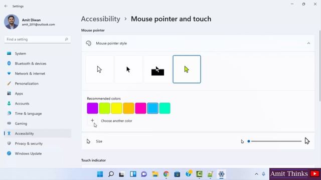 How to change Mouse Pointer Color on Windows 11 смотреть онлайн