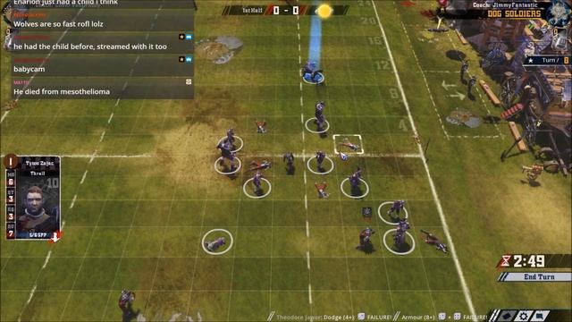 Blood Bowl 2 - DOG SOLDIERS Game 1 - Necro vs. Vampires смотреть онлайн